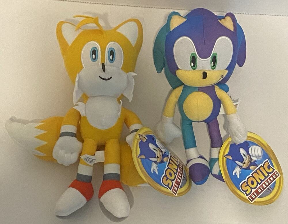 Sonic The Hedgehog Gradient & Tails 7” Plush SEGA Toy Factory NWT